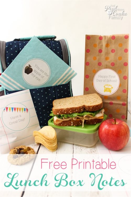 Printable Lunch Box Notes by The Real Coake Family
